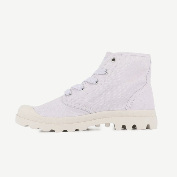 PALLADIUM PAMPA HI high top Canvas lace up boots/sneakers , size 8.5 Star White - Picture 3 of 12